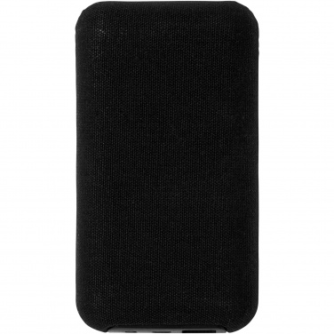 Logo trade promotional products image of: Future 6000 mAh bamboo/fabric wireless power bank